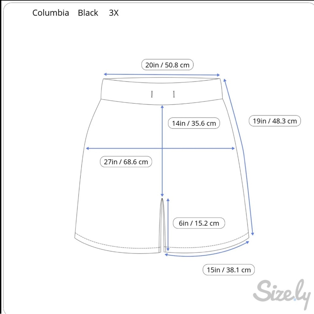 Columbia Womens Belted Cargo Shorts Size 3X Black Outdoor Hiking Active‎ 40x6 - Picture 11 of 11